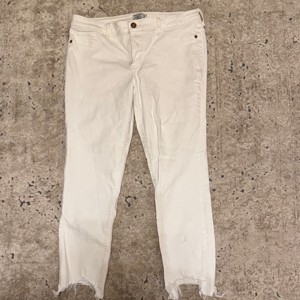 Abercrombie & Fitch White Cropped Ankle Jeans for Women - Size 30